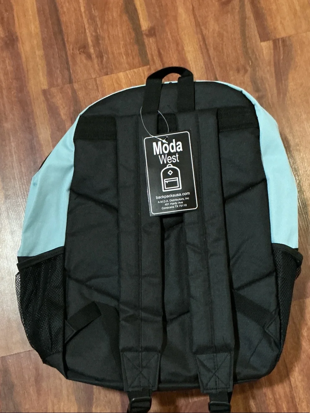 Moda west Light Blue and Black Men’s Everyday Backpack nwt